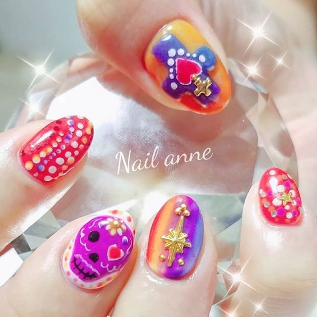 夏 ライブ パーティー ハンド エスニック Nail Anneのネイルデザイン No ネイルブック