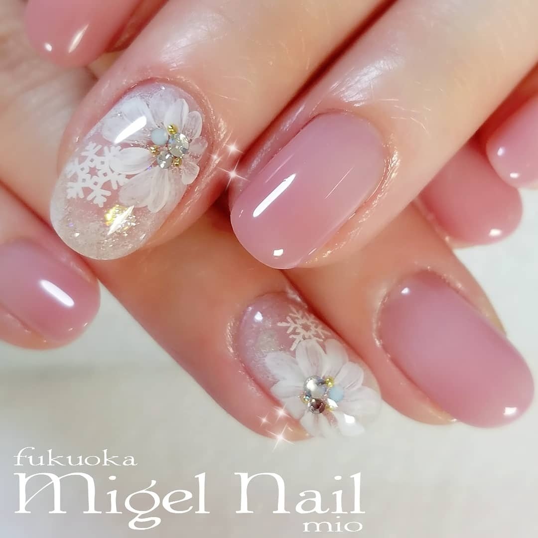 冬 お正月 クリスマス ブライダル ハンド Migel Nailのネイルデザイン No ネイルブック