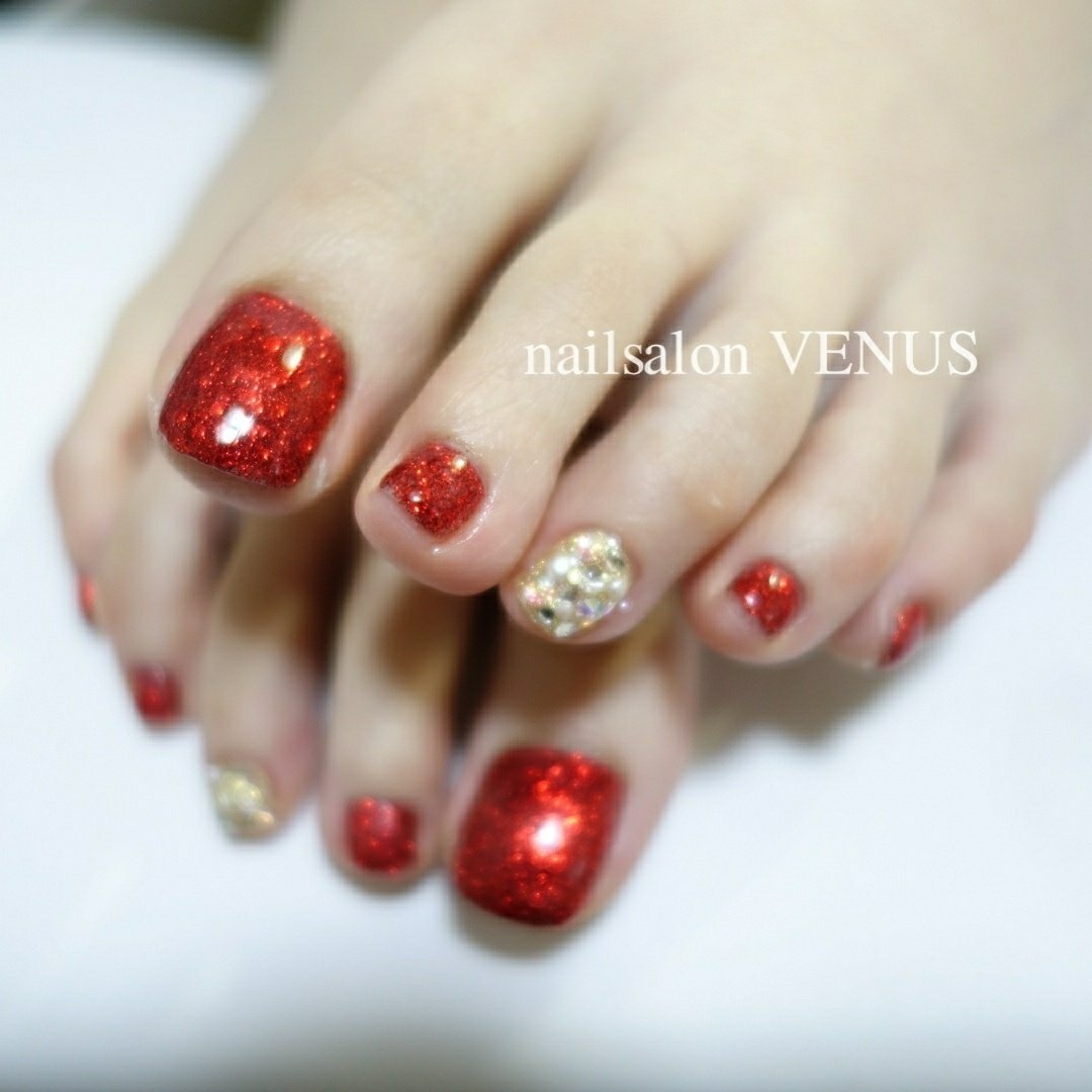 冬 オールシーズン バレンタイン デート フット Nailsalon Venusのネイルデザイン No ネイルブック