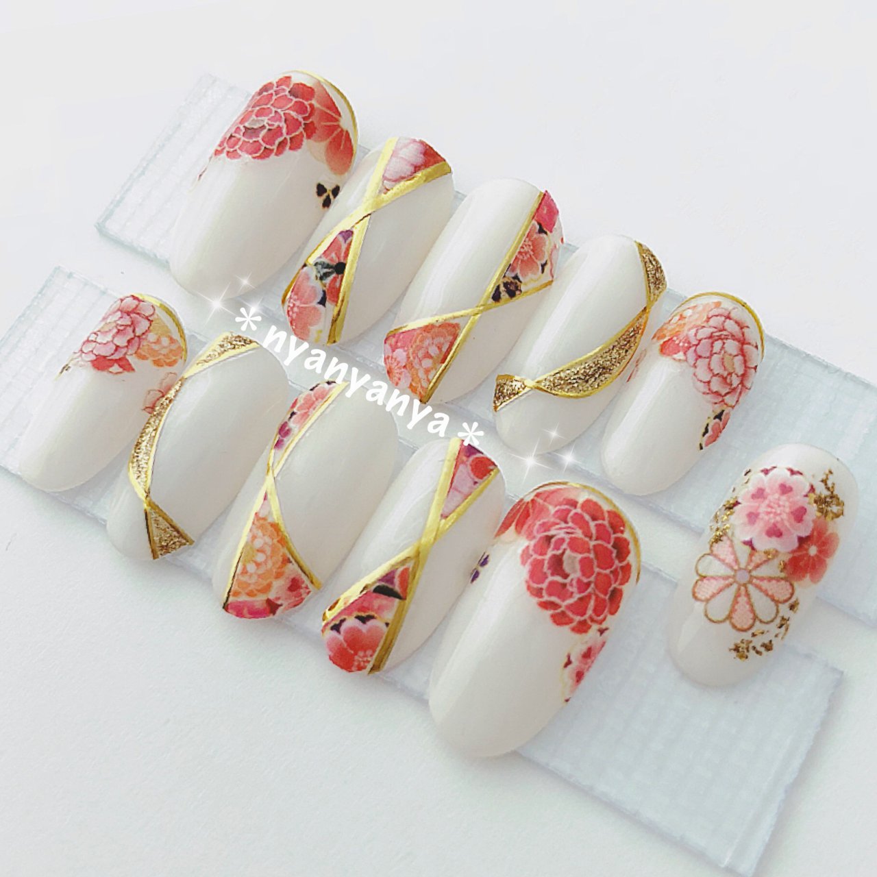 お正月 成人式 卒業式 ブライダル ハンド Nyanyanyaのネイルデザイン No ネイルブック