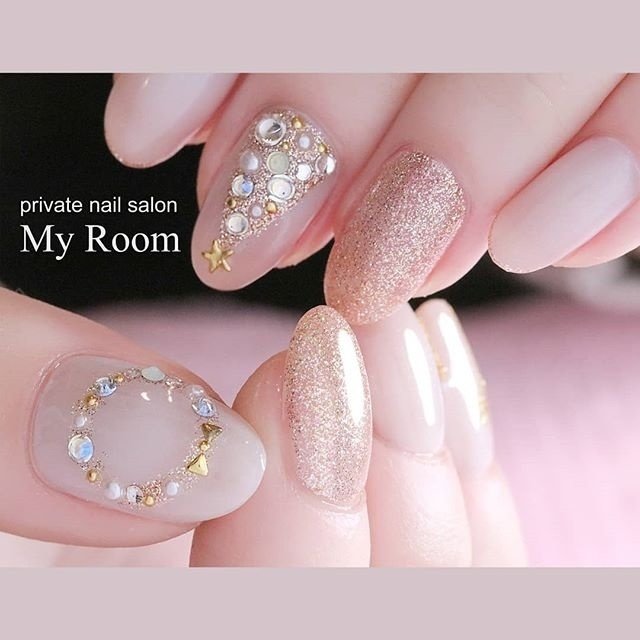 冬 クリスマス パーティー ハンド ラメ My Roomのネイルデザイン No ネイルブック