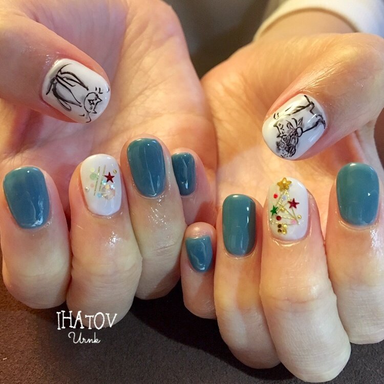 冬 ライブ クリスマス ハンド ホログラム Ihatov Nailarts のネイルデザイン No ネイルブック