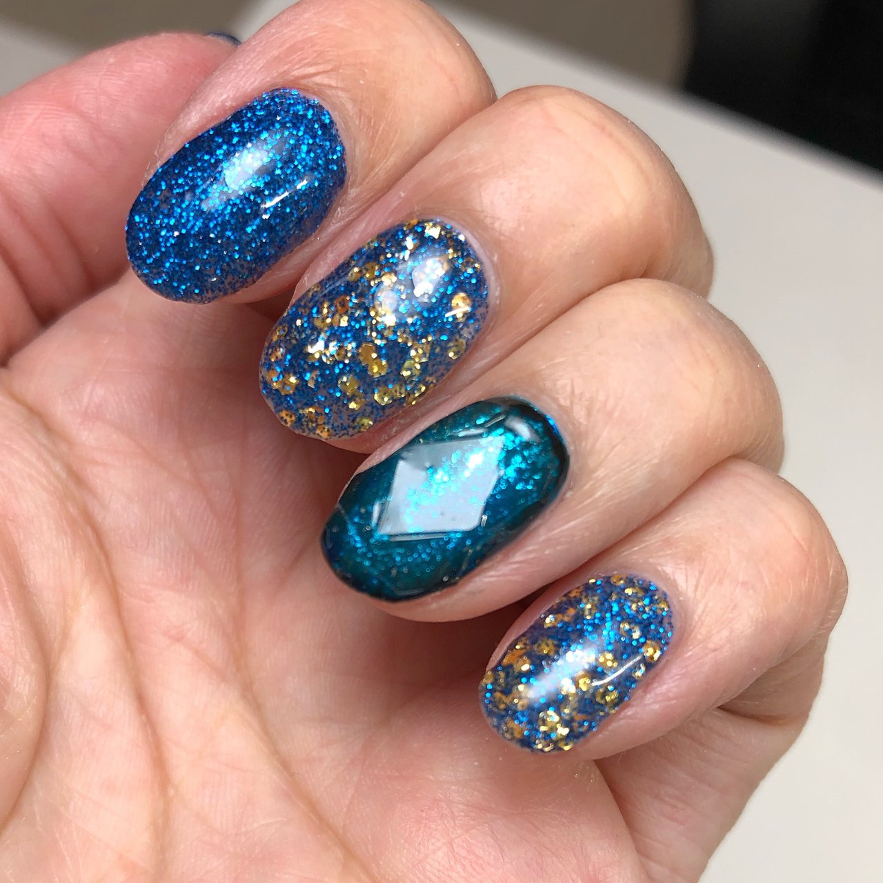 ブルー - 瀬戸市ネイルサロン Nail Atelierのネイルデザイン[No