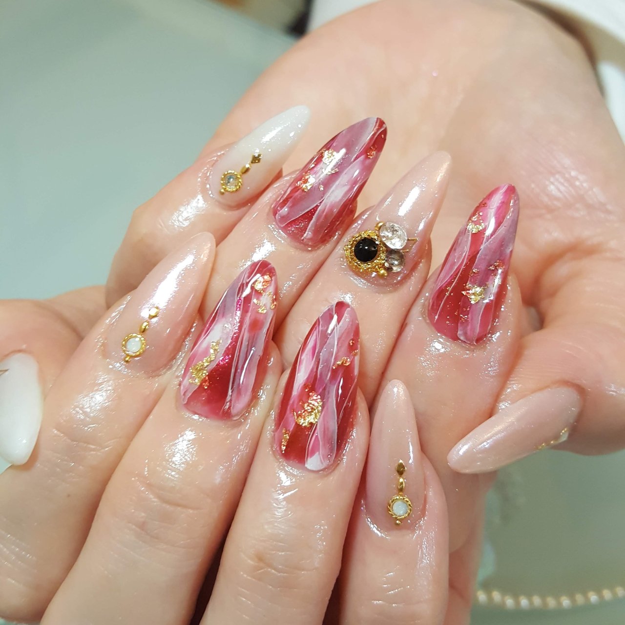 秋 冬 クリスマス パーティー ハンド Lilasnail Ayaのネイルデザイン No ネイルブック