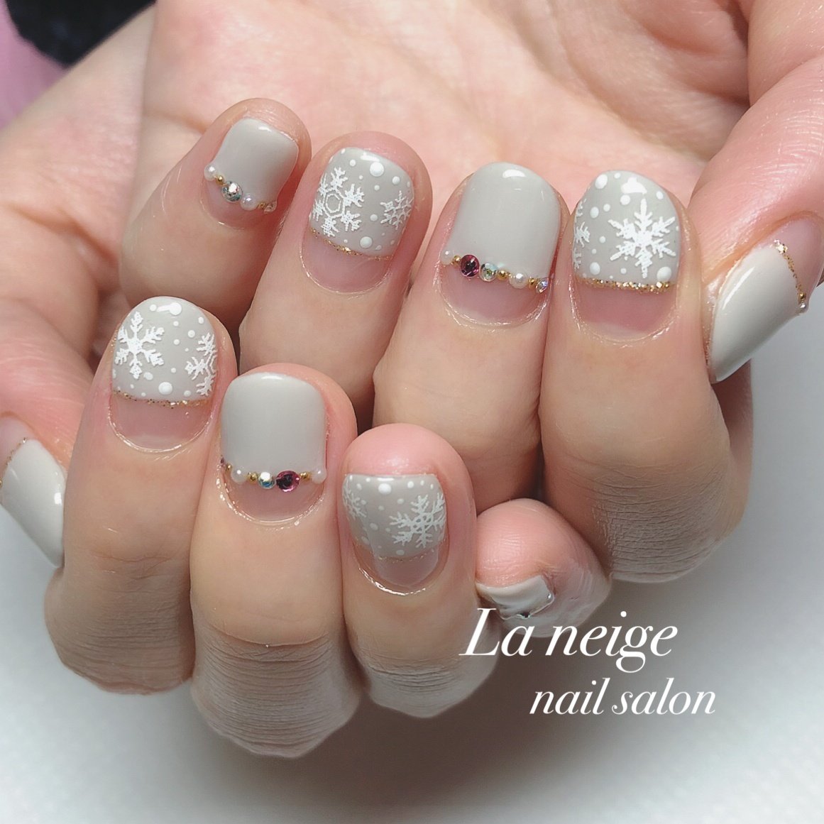 冬 オフィス デート 女子会 ハンド La Neigeのネイルデザイン No ネイルブック