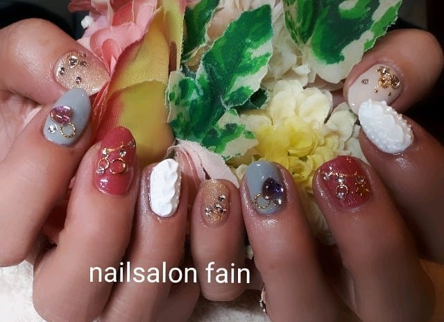 冬 ハンド 雪の結晶 ショート ジェル Nailfainのネイルデザイン No ネイルブック