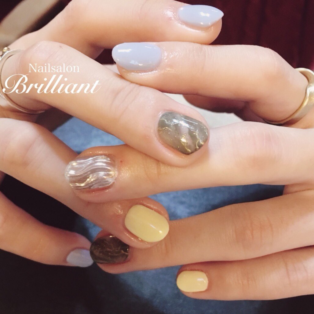 冬 オールシーズン デート 女子会 ハンド Nailsalonbrilliantのネイルデザイン No 381 ネイルブック