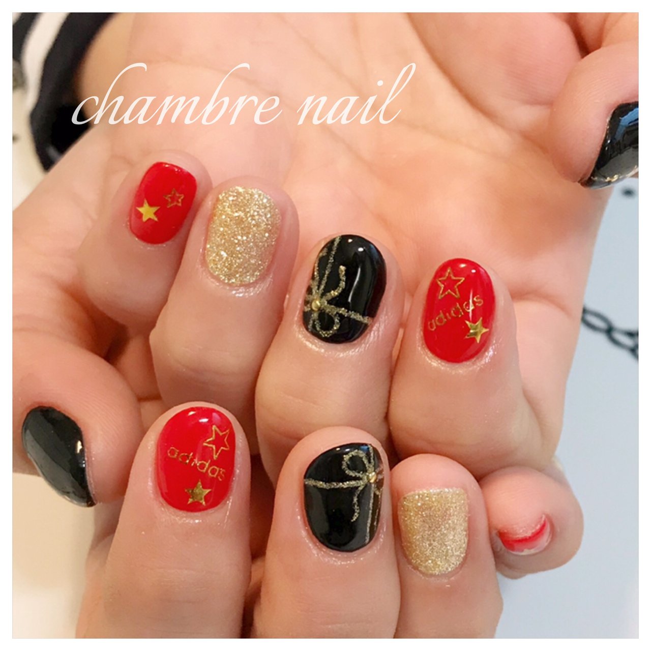 冬 お正月 クリスマス 女子会 ハンド Chambre Nailのネイルデザイン No ネイルブック