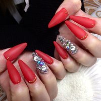 人気順 ラメ スカルプチュア 赤のネイルデザイン ネイルブック