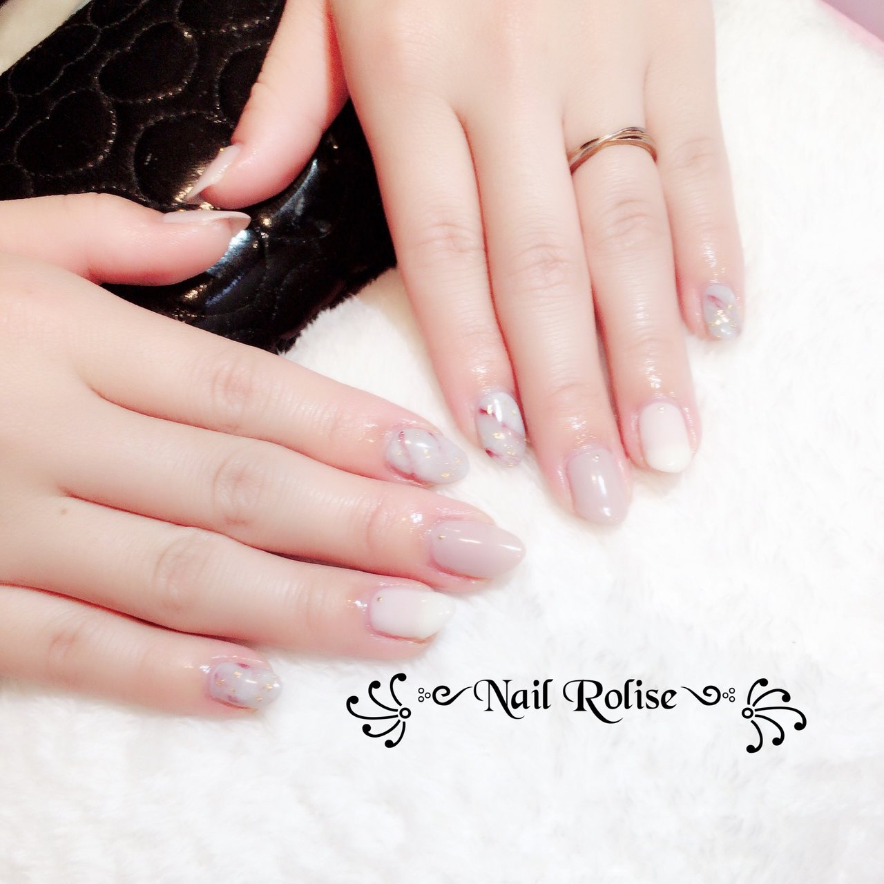 冬 オールシーズン オフィス ハンド 大理石 Nail Roliseのネイルデザイン No ネイルブック