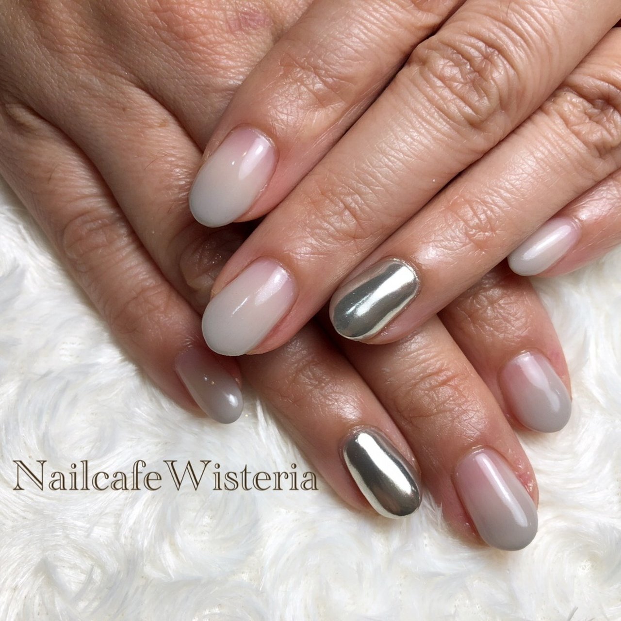 オールシーズン ハンド ワンカラー グレー Nailcafewisteriaのネイルデザイン No ネイルブック