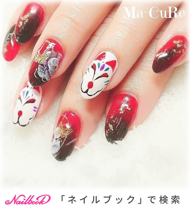 人気順｜#きつねネイルのネイルデザイン｜ネイルブック