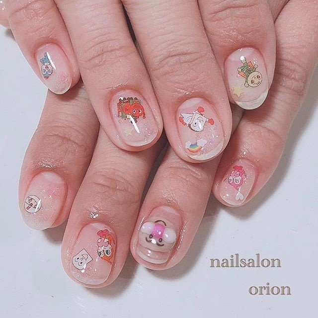 オールシーズン ハンド シンプル キャラクター ショート Orionnailのネイルデザイン No 367 ネイルブック