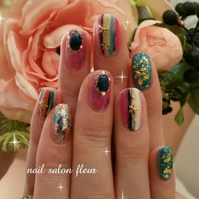 春 夏 海 デート ハンド Nailsalonfleur フルール 御殿場のネイルデザイン No ネイルブック