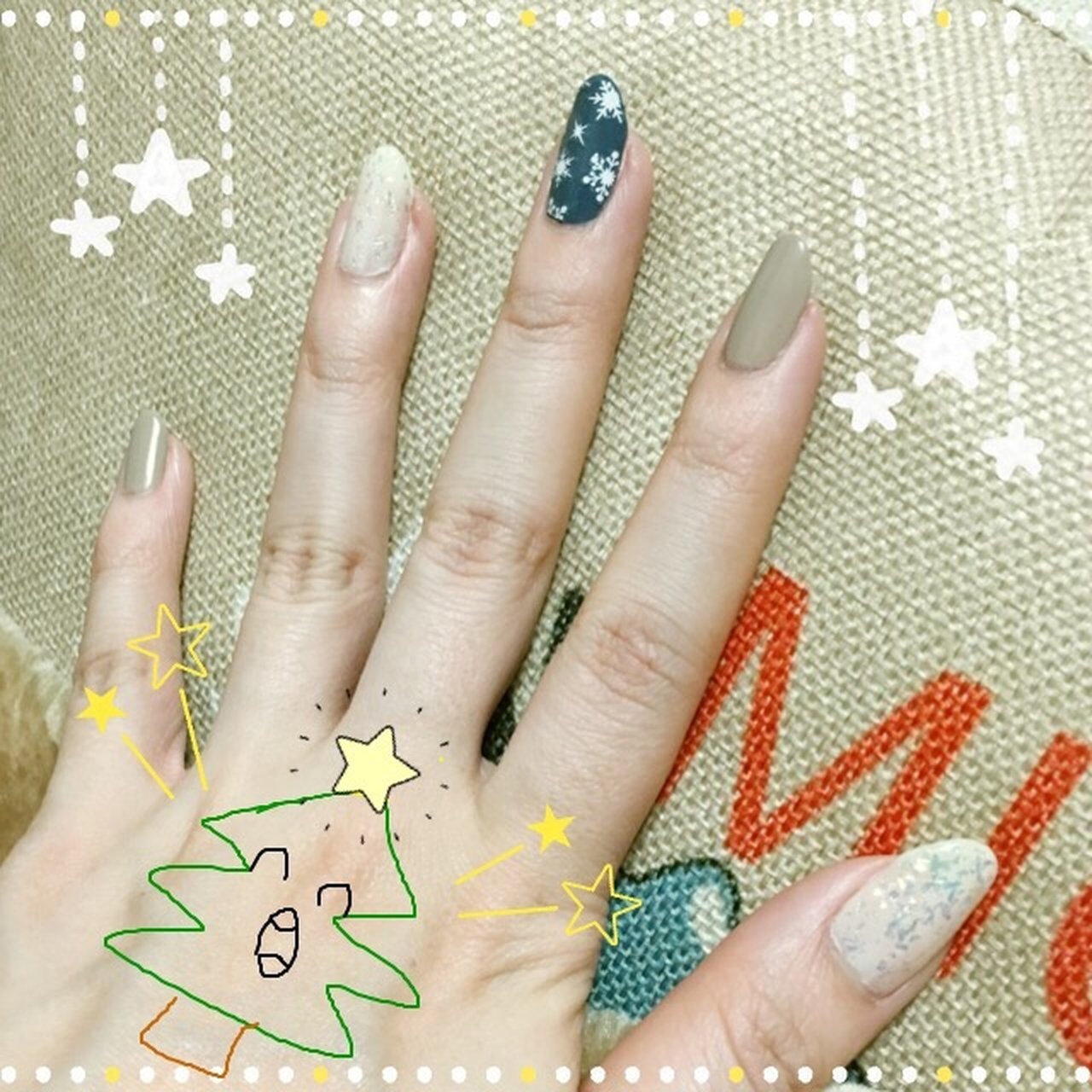 冬 クリスマス シンプル ラメ マニキュア もなこのネイルデザイン No ネイルブック