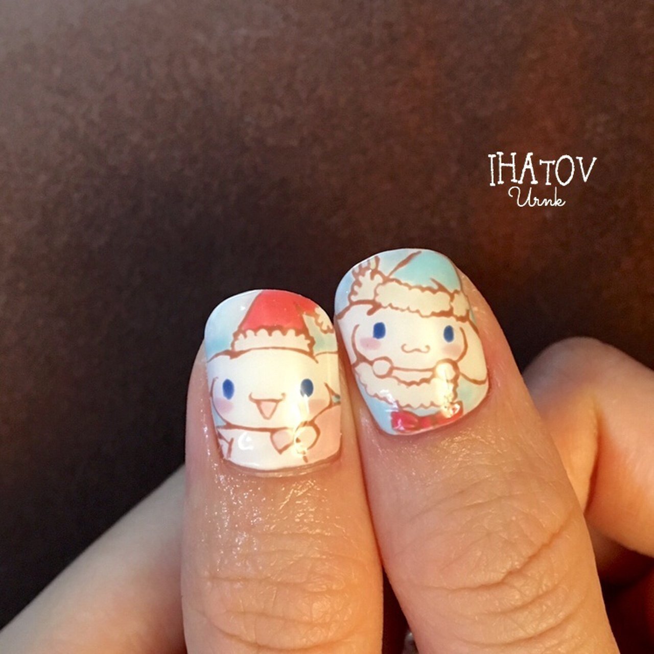 冬/クリスマス/ハンド/ホログラム/チェック - IHATOV-nailarts-の