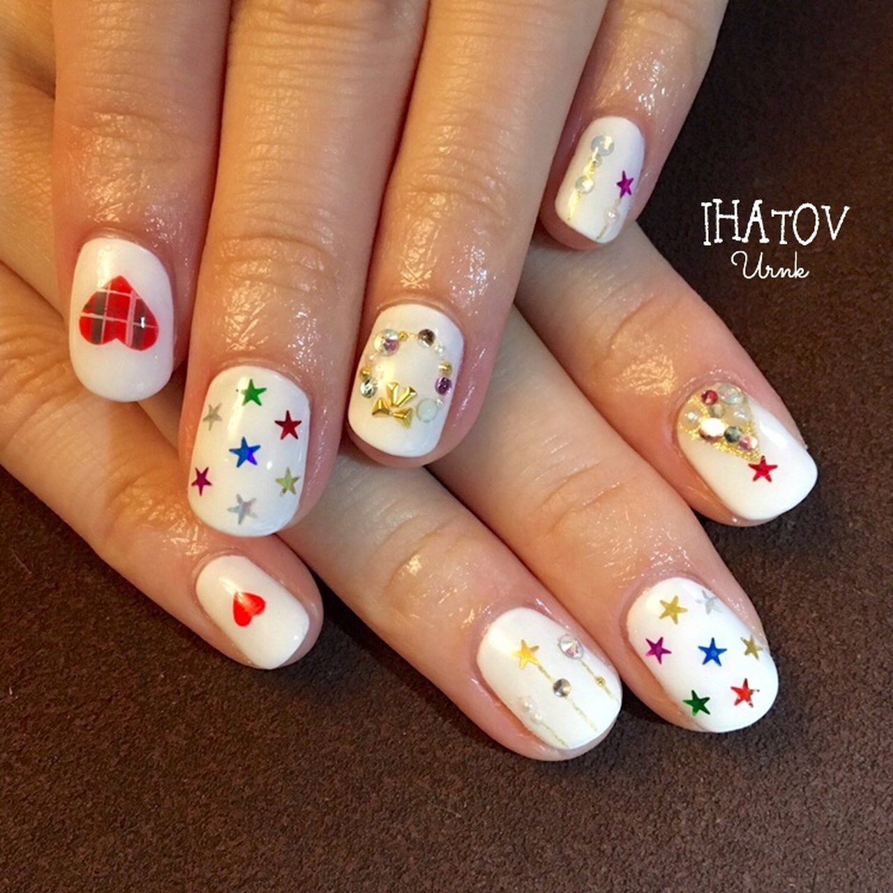 冬/クリスマス/ハンド/ホログラム/チェック - IHATOV-nailarts-の