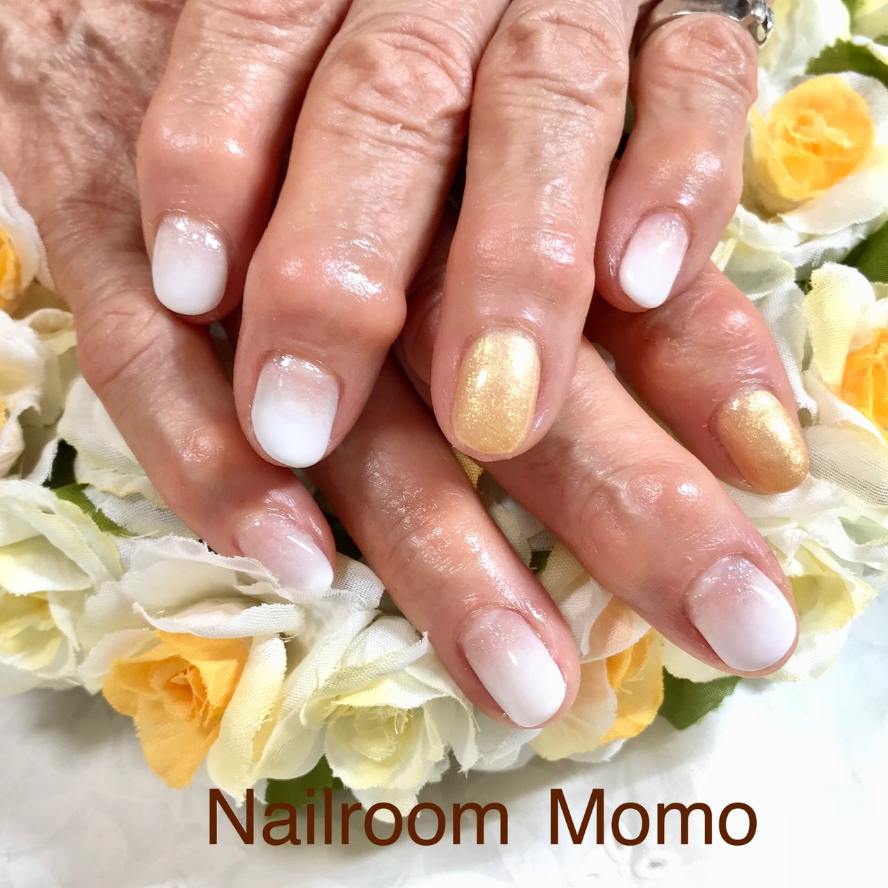 オールシーズン お正月 ハンド シンプル グラデーション Nailroommomo ネイルルームモモ のネイルデザイン No 3838380 ネイルブック