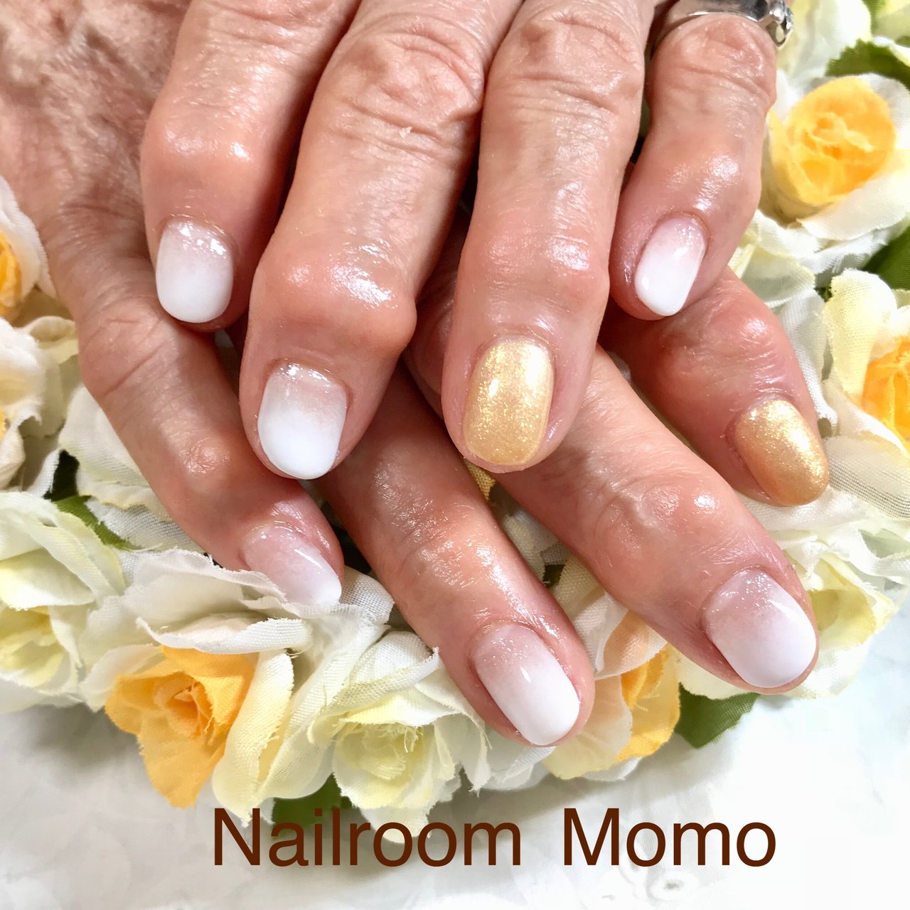 オールシーズン お正月 ハンド シンプル グラデーション Nailroommomo ネイルルームモモ のネイルデザイン No 380 ネイルブック