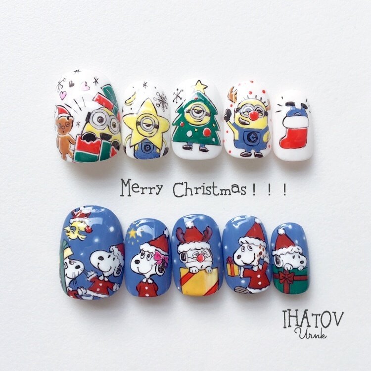 冬 リゾート クリスマス ハンド アニマル柄 Ihatov Nailarts のネイルデザイン No ネイルブック