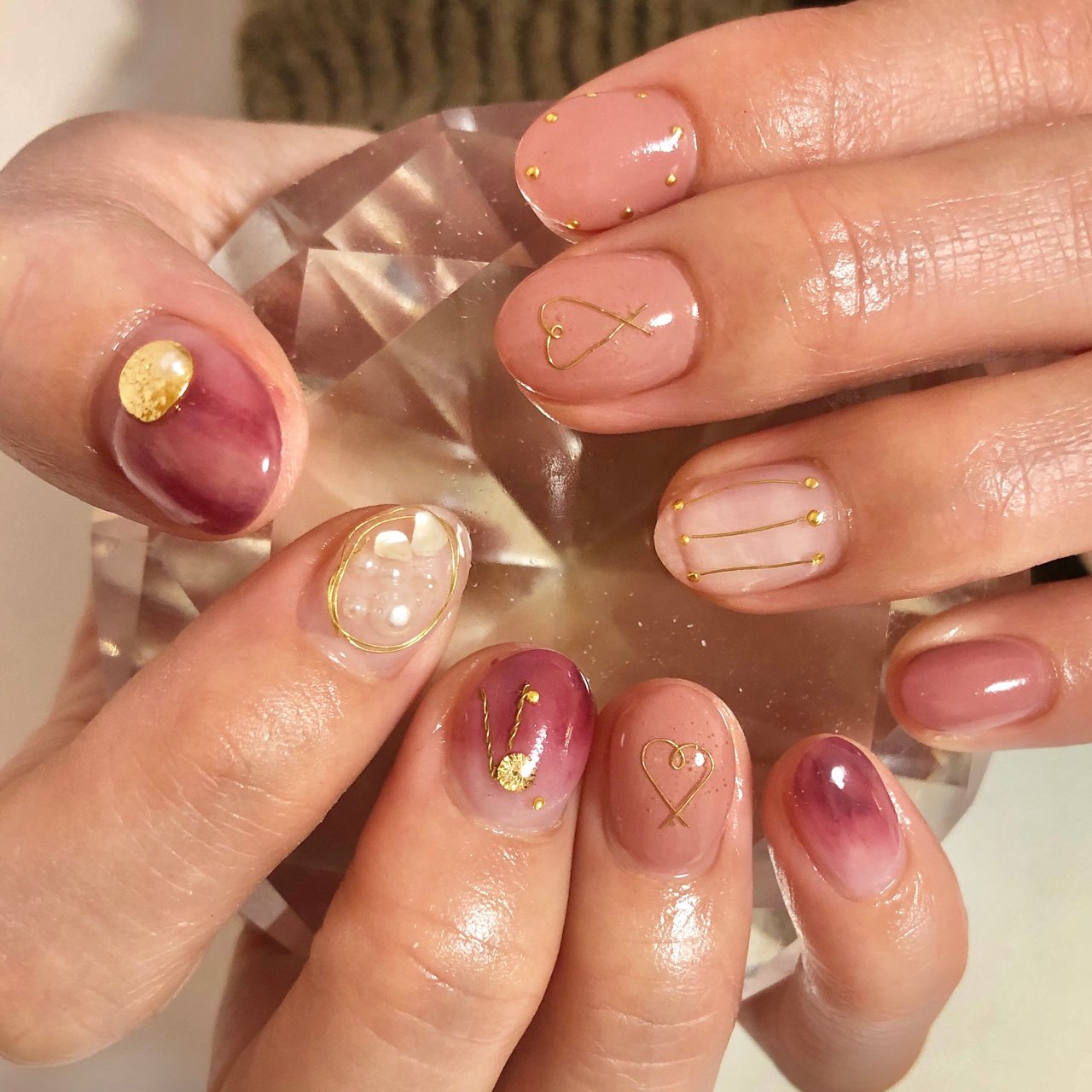 ハンド グラデーション シェル ニュアンス ワイヤー Nailsalon M Fleurのネイルデザイン No ネイルブック