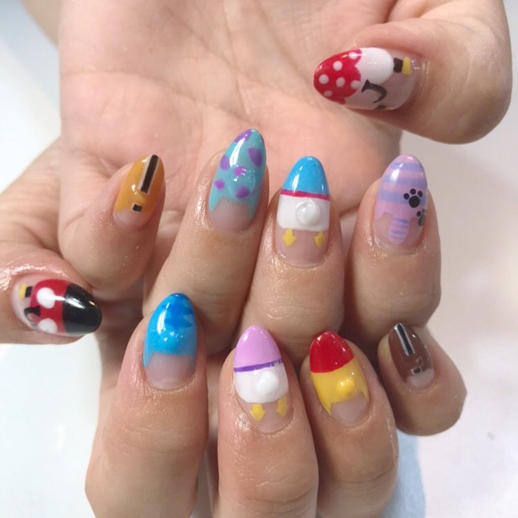 オールシーズン デート ハンド キャラクター ミディアム Nail Salon Marinのネイルデザイン No ネイルブック