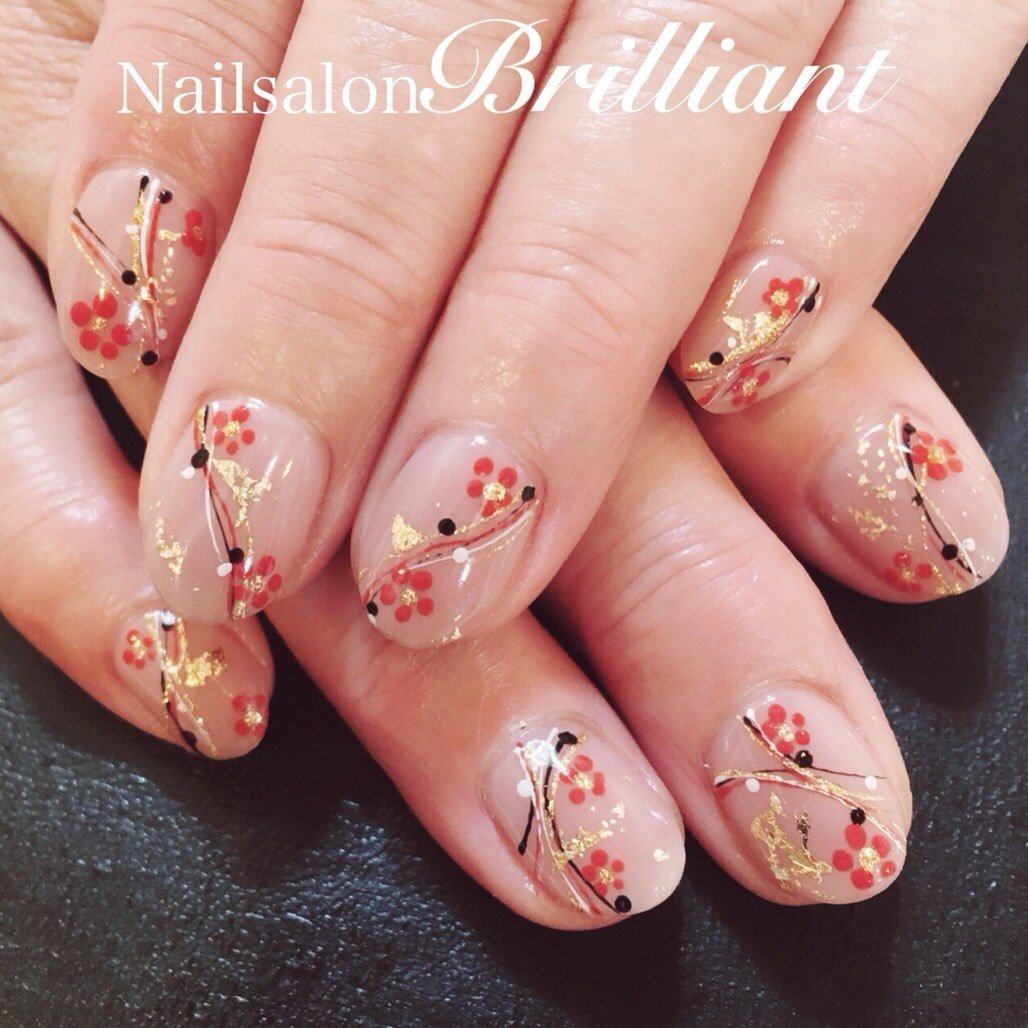 冬 お正月 成人式 ブライダル ハンド Nailsalonbrilliantのネイルデザイン No ネイルブック