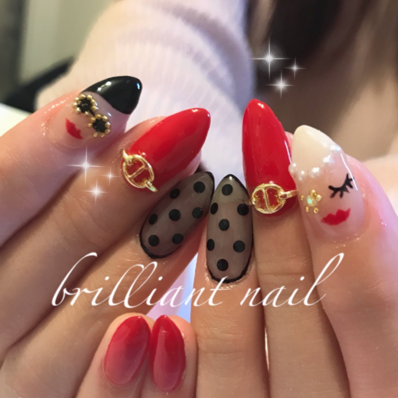 冬 オールシーズン パーティー ハンド シースルー Brilliantnailのネイルデザイン No ネイルブック