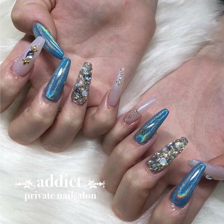 冬 ハンド デコ ユニコーン クリスタルピクシー ㅤƴのネイルデザイン No ネイルブック