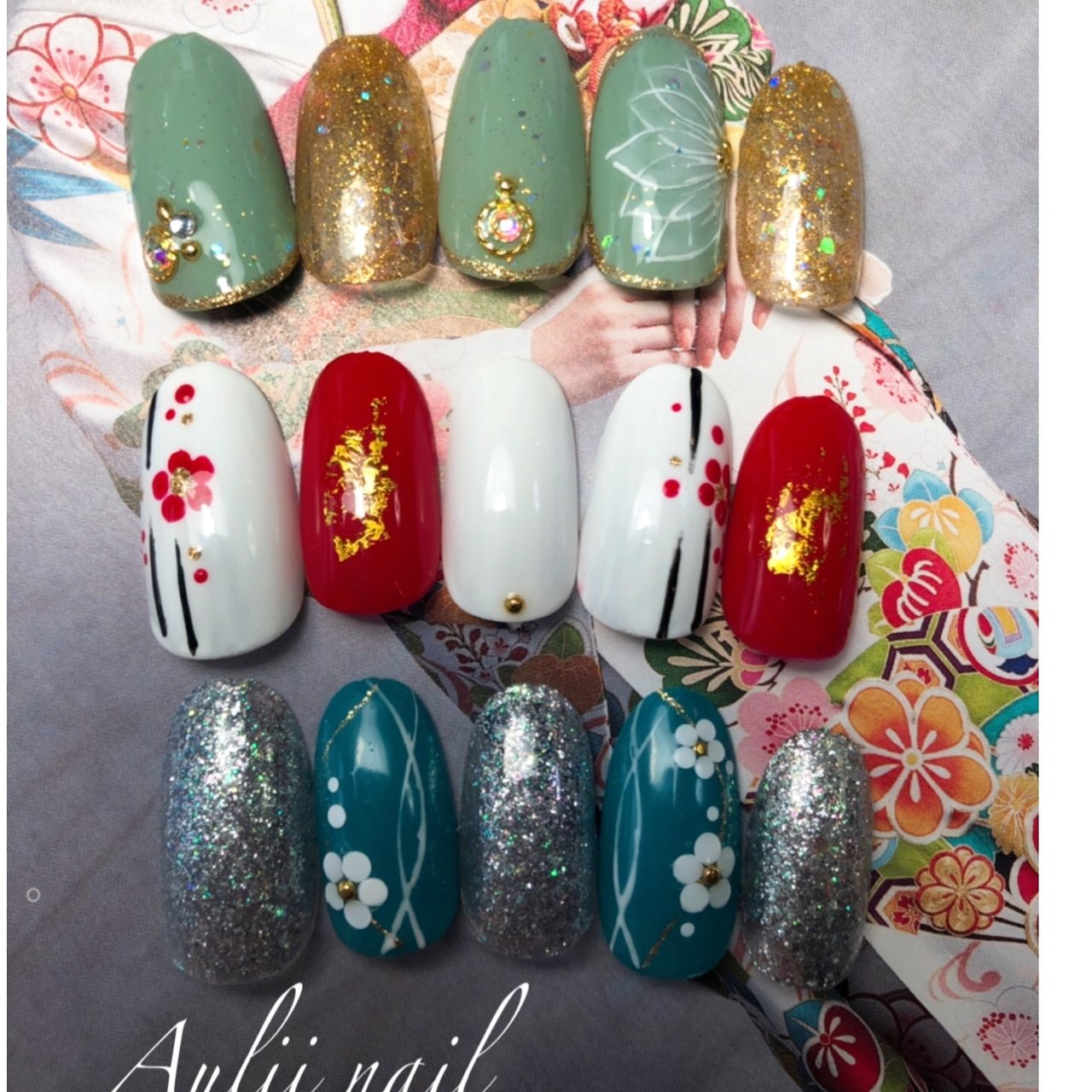 成人式 ハンド ジェル ネイルチップ Nail Salon Auliiのネイルデザイン No ネイルブック