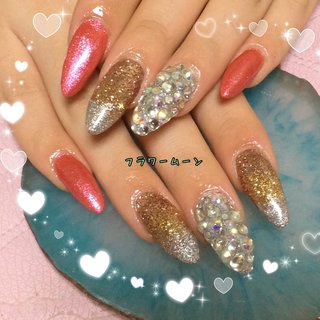 2色ラメのネイルデザイン ネイルブック