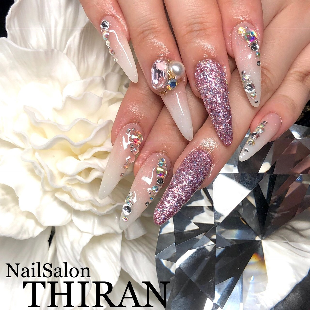 冬 オールシーズン バレンタイン パーティー ハンド Nailsalon Thiranのネイルデザイン No ネイルブック