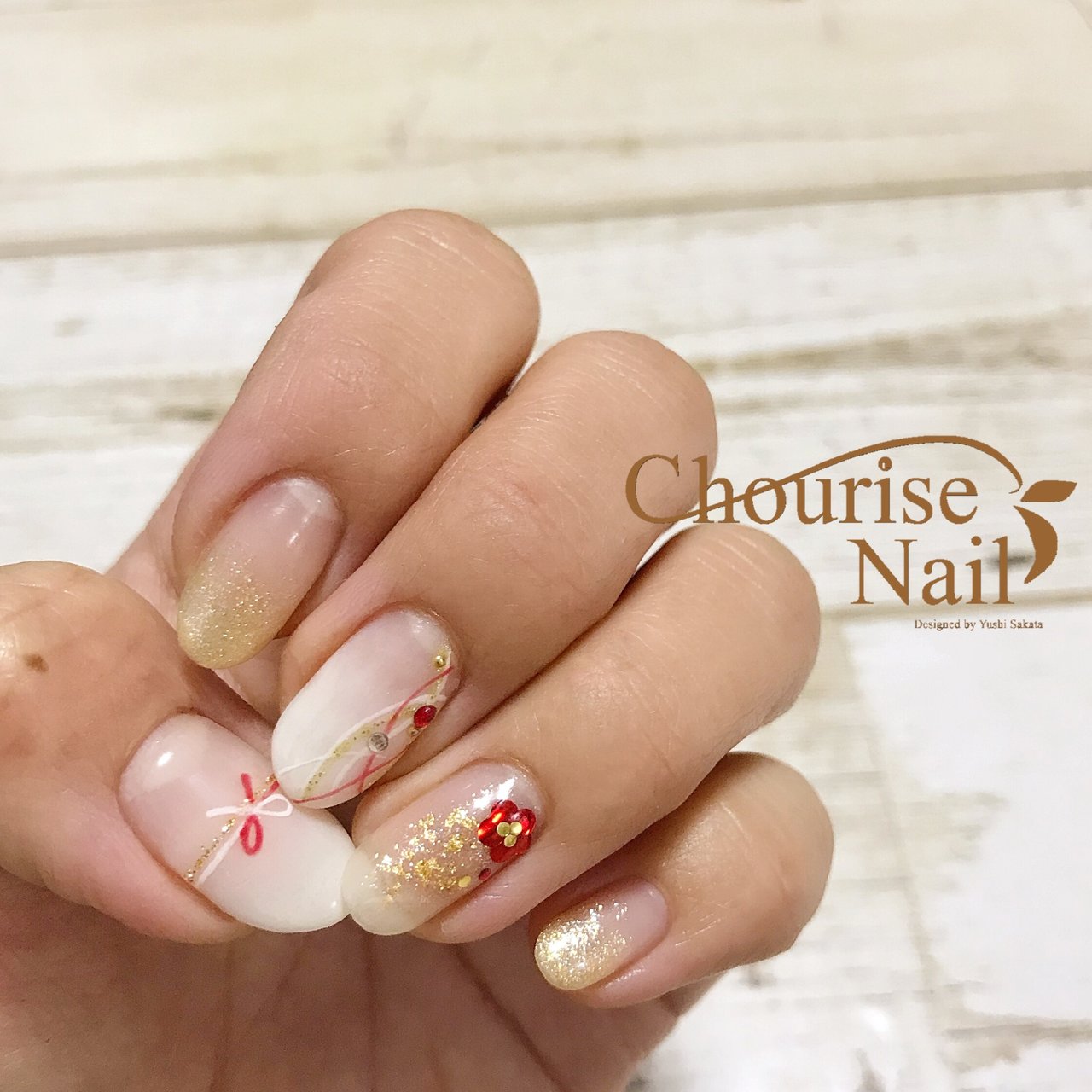 春 お正月 成人式 ハンド グラデーション Chourise Nailのネイルデザイン No ネイルブック