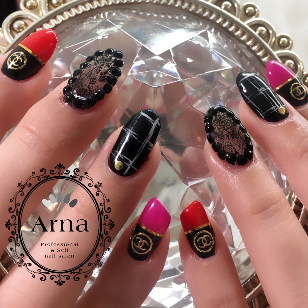 オールシーズン お正月 バレンタイン パーティー ハンド Nailsalon Arnaのネイルデザイン No ネイルブック