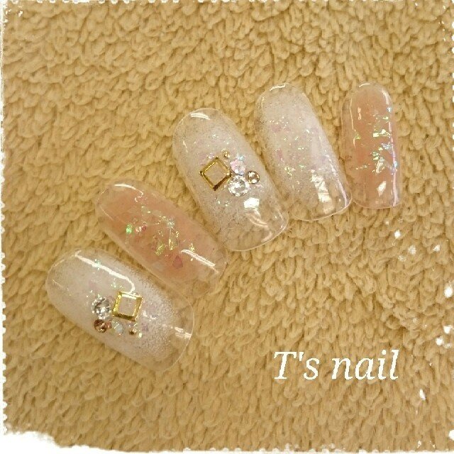 オールシーズン オフィス デート ハンド チーク Tsnailのネイルデザイン No ネイルブック
