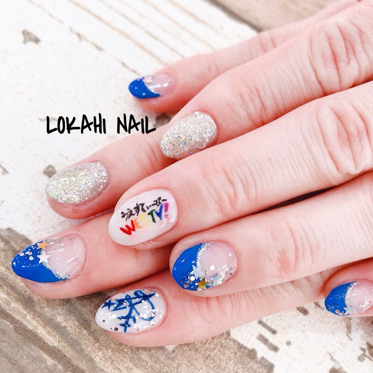 オールシーズン ライブ ハンド フレンチ ラメ Lokahi Nail ロカヒネイルのネイルデザイン No ネイルブック