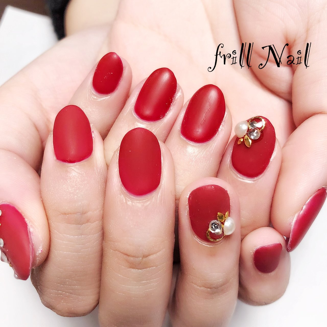 冬 オールシーズン ハンド ワンカラー マット Frillnailのネイルデザイン No 3860451 ネイルブック