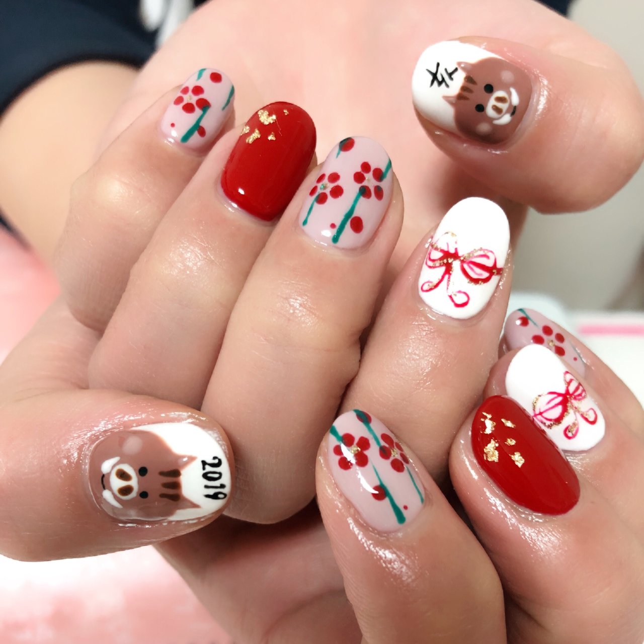 冬 お正月 成人式 ハンド ワンカラー A Nailのネイルデザイン No ネイルブック