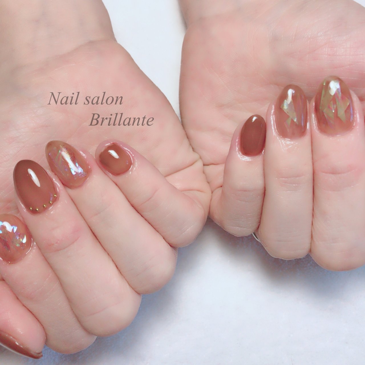 秋 冬 ハンド ワンカラー ニュアンス Nailsalon Brillante ブリランテ のネイルデザイン No ネイルブック