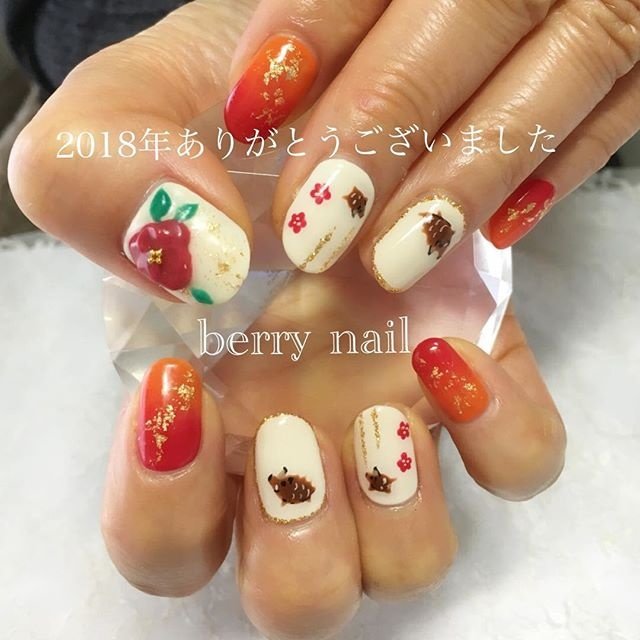 お正月 成人式 Berry1255のネイルデザイン No ネイルブック