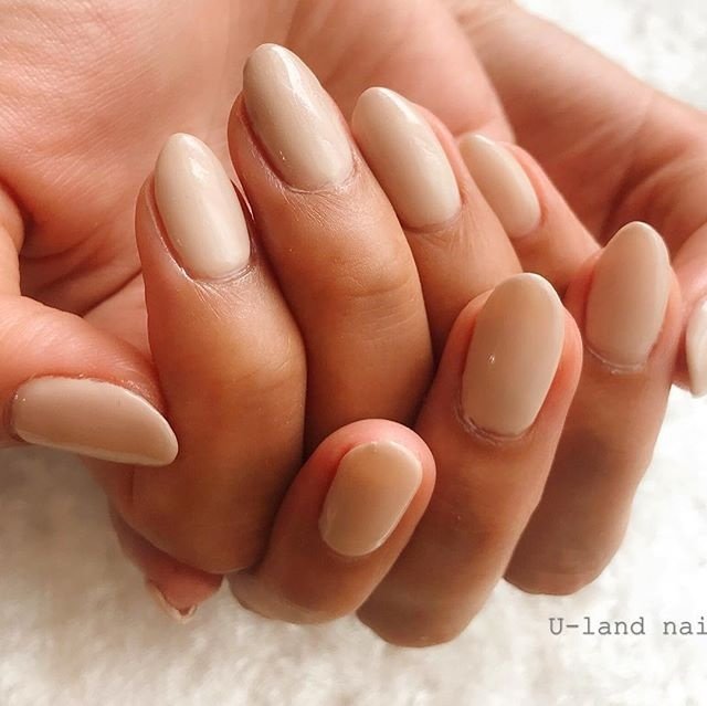 オールシーズン ハンド ワンカラー ベージュ ジェル U Land Nailのネイルデザイン No ネイルブック