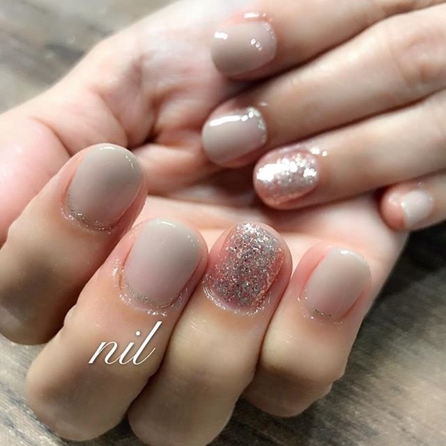 オールシーズン オフィス グラデーション ラメ ピンク Nil312のネイルデザイン No ネイルブック