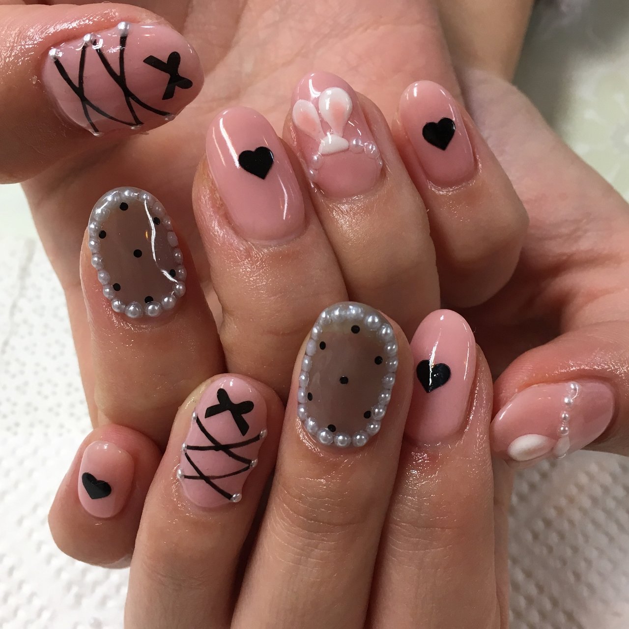 デート 女子会 ハンド パール シースルー Bista Nail1115のネイルデザイン No ネイルブック