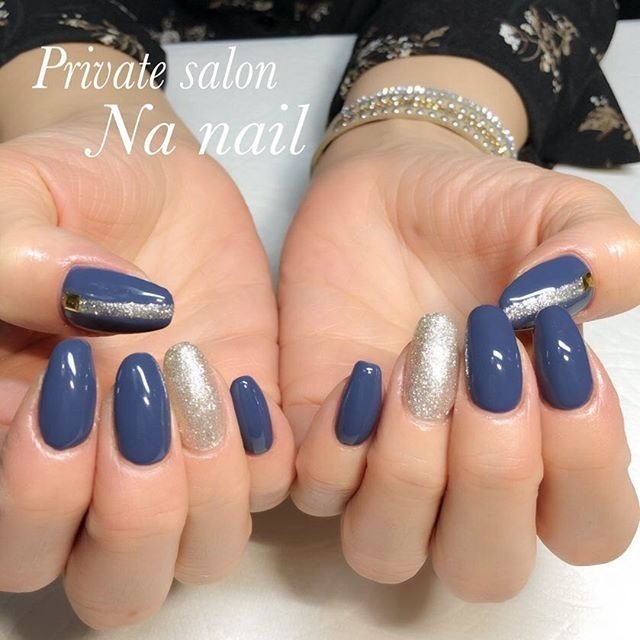 秋 冬 ハンド シンプル ラメ Na Nailのネイルデザイン No ネイルブック