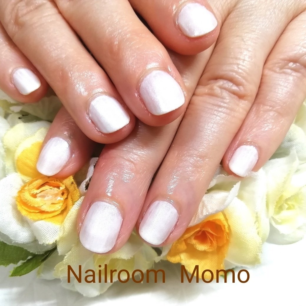 オールシーズン ハンド ワンカラー ショート ホワイト Nailroommomo ネイルルームモモ のネイルデザイン No ネイルブック