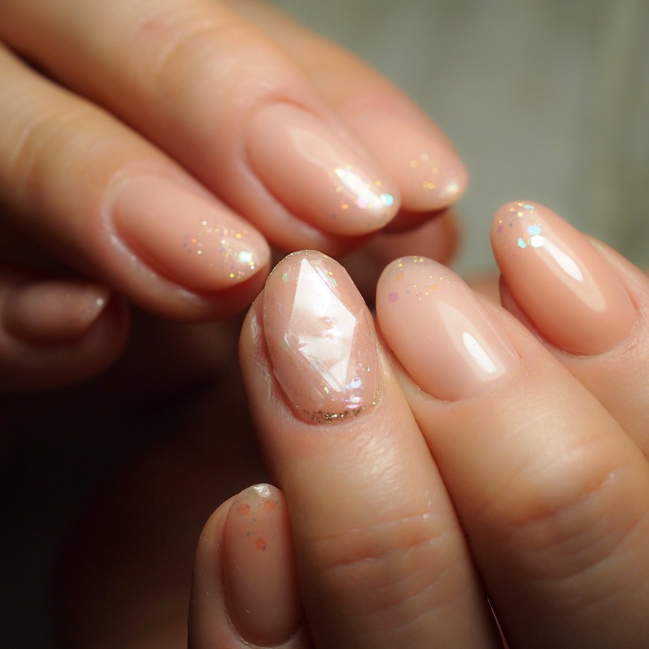 ハンド ベージュ ジェル セルフネイル Muguet Nailsのネイルデザイン No ネイルブック