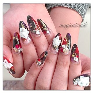 22年 新着順 和ネイル 和柄 和風 画像を参考にさせていただきましたのネイルデザイン ネイルブック