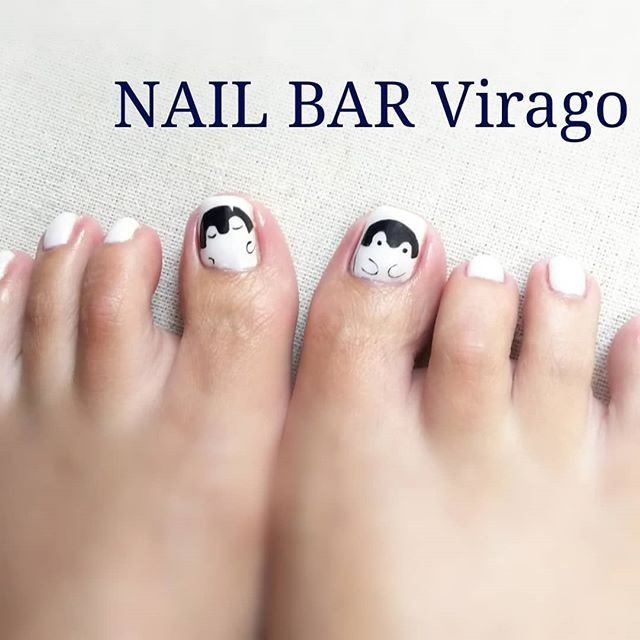 オールシーズン オフィス デート 女子会 フット Nail Bar Viragoのネイルデザイン No 3883314 ネイルブック