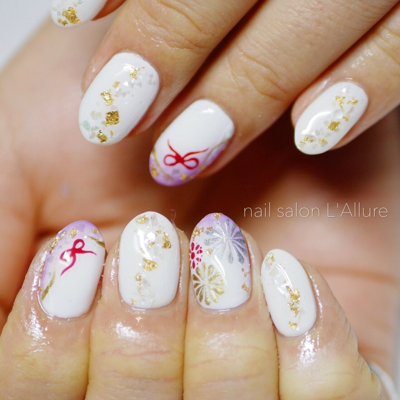 冬 お正月 成人式 和 Nail Salon Lallure のネイルデザイン No ネイルブック