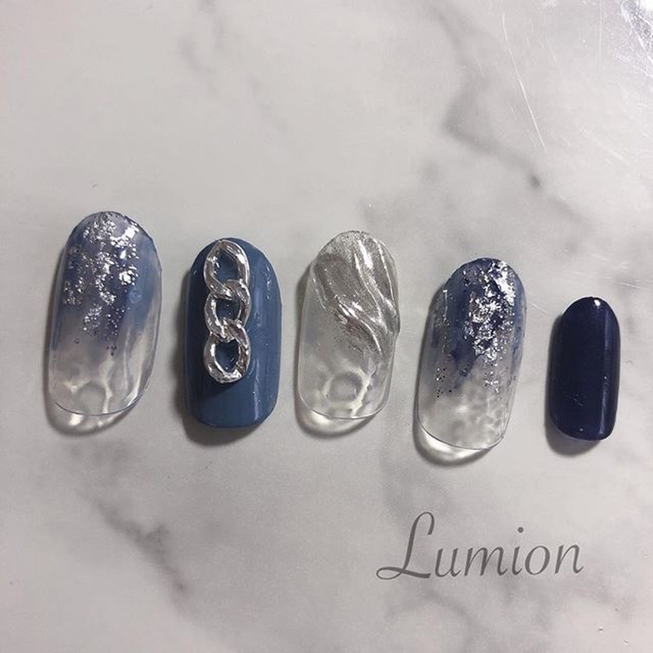 夏 冬 ハンド チェーン ニュアンス Nail Lumionのネイルデザイン No ネイルブック